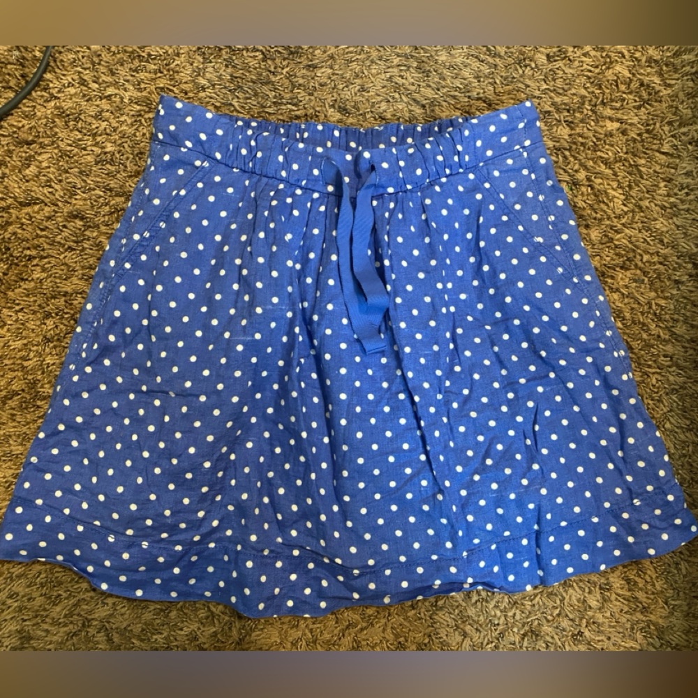 J.Crew blue polkadot skirt size 4